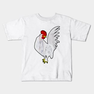 White rooster Kids T-Shirt